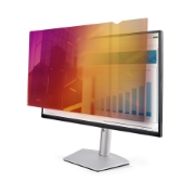 Picture of StarTech.com 24-inch 16:9 Gold Monitor Privacy Screen, Reversible Filter w/Enhanced Privacy, Glossy Computer Security Filter, Removable Screen Protector/Shield, +/- 30 Deg.