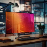 Picture of StarTech.com 24-inch 16:9 Gold Monitor Privacy Screen, Reversible Filter w/Enhanced Privacy, Glossy Computer Security Filter, Removable Screen Protector/Shield, +/- 30 Deg.