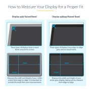 Picture of StarTech.com 24-inch 16:9 Gold Monitor Privacy Screen, Reversible Filter w/Enhanced Privacy, Glossy Computer Security Filter, Removable Screen Protector/Shield, +/- 30 Deg.