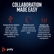 Afbeeldingen van Poly Blackwire 5210 mono USB-C-headset + 3,5 mm stekker + USB-C/A-adapter (bulk)