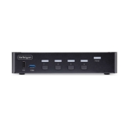 Picture of StarTech.com 4-Port DisplayPort KVM Switch, 8K 60Hz / 4K 144Hz, Single Display, DP 1.4, 2x USB 3.0 Ports, 4x USB 2.0 HID Ports, Push-Button & Hotkey Switching, TAA Compliant - OS Independent, Metal Housing
