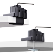 Picture of StarTech.com Triple Monitor Desk Mount For Up To Three 27in Screens, VESA 75x75/100x100, Tool-Less Arm Adjustments, C-Clamp/Grommet Mount, Spring-Assisted Arms