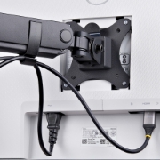 Picture of StarTech.com Triple Monitor Desk Mount For Up To Three 27in Screens, VESA 75x75/100x100, Tool-Less Arm Adjustments, C-Clamp/Grommet Mount, Spring-Assisted Arms