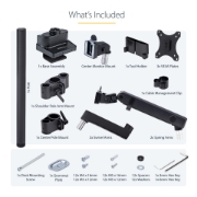 Picture of StarTech.com Triple Monitor Desk Mount For Up To Three 27in Screens, VESA 75x75/100x100, Tool-Less Arm Adjustments, C-Clamp/Grommet Mount, Spring-Assisted Arms