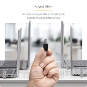 Picture of StarTech.com 25-Pack Universal Laptop Lock 6.6ft, Keyed Alike Locking Cable, Security Cable, Compatible w/Noble Wedge®/Nano/K-Slot, Anti-Theft Cut-Resistant Cable