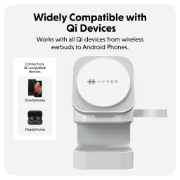 Image de Targus HJ3320WHGL chargeur d'appareils mobiles Écouteurs, Smartphone, Smartwatch Blanc USB Recharge sans fil Charge rapide Intérieure