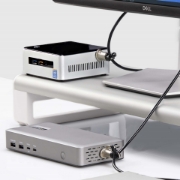 Afbeeldingen van StarTech.com Kabelslot Kit voor Laptop/Desktop & Randapparatuur, Anti-diefstal Beveiligingsslot, K-Slot, 3m Stalen Kabel, 3 Apparaten, Herinstelbare 4-cijfer combinatieslot