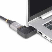 Image de StarTech.com Adaptateur HDMI 2.0 à Angle Droit, Mâle vers Femelle, Économiseur de Port HDMI Horizontal à 90 Degrés, 4K 60Hz, Extension Coudé pour HDMI à Haut Débit, Raccord HDMI 2.0 en Angle Horizontal, M/F