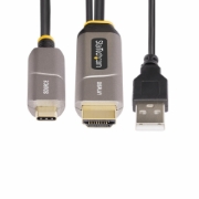 Image de StarTech.com Câble USB-C vers HDMI 2.0 Optique Actif (AOC) de 15,2m, 4K 60Hz, Classé CL3, Câble Optique Actif, Câble Adaptateur USB Type-C vers HDMI Unidirectionnel