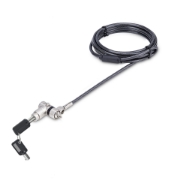 Picture of StarTech.com 3-in-1 Universal Laptop Lock 6.6ft (2m), Master Keyed Locking Cable, Computer Security, Compatible w/Noble Wedge®/Nano/K-Slot; Anti-Theft Cut-Resistant Cable