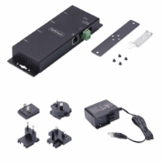 Image de StarTech.com Adaptateur Série vers Ethernet à 4 Ports, Serveur de Périphériques Série IP pour Périphériques RS232 Distants, Montage Mural/ Rail DIN, Boîtier Métallique, Convertisseur Série RJ45 LAN vers DB9, TAA