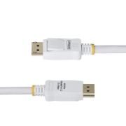 Image de StarTech.com Câble DisplayPort 1.2 de 1,8m Blanc Certifié VESA, 4K 60Hz, 21.6Gbps, Connecteurs DP Verrouillables, Câble DisplayPort DP 1.2, Câble de Moniteur DP, M/M