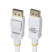 Image de StarTech.com Câble DisplayPort 1.2 de 3m Blanc Certifié VESA, 4K 60Hz, 21.6Gbps, Connecteurs DP Verrouillables, Câble DisplayPort DP 1.2, Câble de Moniteur DP, M/M