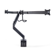 Picture of StarTech.com Crossbar Triple Monitor Desk Mount For Up To Three 27in Screens, VESA 75x75/100x100, Tool-Less Arm Adjustments, C-Clamp/Grommet, Spring-Assisted Arm