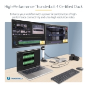 Afbeeldingen van StarTech.com Thunderbolt 4 Multi-Monitor Docking Station, Quad/Triple/Dual Display Dock, 2x HDMI/2x DisplayPort, 7x USB Hub, 2.5Gb Ethernet, 98W Power Delivery