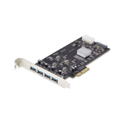 Afbeeldingen van StarTech.com 4-Port USB PCIe Kaart, USB 3.2 5Gbps, PCI Express Uitbreidingskaart met 4x Onafhankelijke USB Controllers, 4x USB-A Poorten, Windows/macOS/Linux