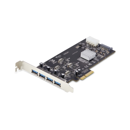 Afbeeldingen van StarTech.com 4-Port USB PCIe Kaart, USB 3.2 5Gbps, PCI Express Uitbreidingskaart met 4x Onafhankelijke USB Controllers, 4x USB-A Poorten, Windows/macOS/Linux