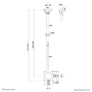 Afbeeldingen van Neomounts CL35-340BL12 Monitor/TV-beugel plafond 23-42" - h 106-156 cm