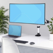 Picture of StarTech.com Monitor Desk Mount For 27in 16:9 or 30in 21:9 Ultrawide Screens, VESA 75x75/100x100, Tool-Less Arm Adjustments, C-Clamp/Grommet, Spring-Assisted Arm