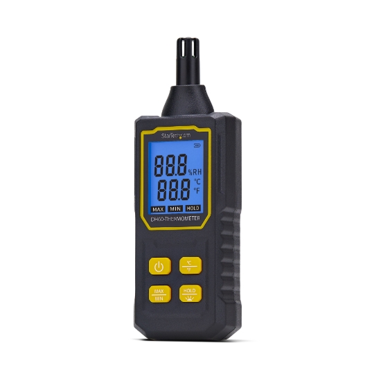 Afbeeldingen van StarTech.com Draagbare Digitale Thermohygrometer, Handige Hygrometer / Thermometer met Groot LCD voor Serverruimtes/Bureau, Nauwkeurige Sensor, Min/Max Metingen