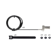 Afbeeldingen van StarTech.com 2m Universeel Laptop Kabelslot, Security Kabel met Vooraf Ingesteld Combinatieslot, Compatibel met Noble Wedge&reg;/Nano/K-Slot, Cijferslot zonder Sleutel, TAA