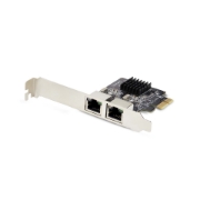 Afbeeldingen van StarTech.com 2-Port Gigabit PCIe Ethernet Adapter Kaart, 1Gbps PCIe Netwerkkaart, 10/100/1000Mbps PCI Express NIC, Dual Realtek RTL8111H, Windows en Linux, TAA