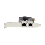 Afbeeldingen van StarTech.com 2-Port Gigabit PCIe Ethernet Adapter Kaart, 1Gbps PCIe Netwerkkaart, 10/100/1000Mbps PCI Express NIC, Dual Realtek RTL8111H, Windows en Linux, TAA
