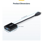 Afbeeldingen van StarTech.com HDMI naar VGA Adapter/Converter, Actieve Video Converter voor Laptop/Desktop, 1920x1080 (1080p), HDMI Bron naar VGA Monitor/Display/Projector
