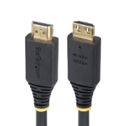 Image de StarTech.com Câble HDMI Haut Débit de 1,8m avec Connecteur à Pince, 4K 60Hz/1440p 144Hz, HDR10/HDCP 2.2/ARC, 18Gbps, UHD HDMI 2.0, Cordon pour TV/Moniteur/Écran, Gaine TPE