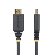 Image de StarTech.com Câble HDMI Haut Débit de 1,8m avec Connecteur à Pince, 4K 60Hz/1440p 144Hz, HDR10/HDCP 2.2/ARC, 18Gbps, UHD HDMI 2.0, Cordon pour TV/Moniteur/Écran, Gaine TPE