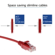 Image de ACT DC9503 câble de réseau Rouge 3 m Cat6 U/UTP (UTP)