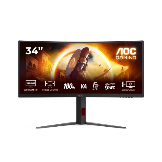 Afbeeldingen van AOC G4 CU34G4 computer monitor 86,4 cm (34") 3440 x 1440 Pixels Wide Quad HD LED Zwart, Rood