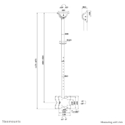 Afbeeldingen van Neomounts CL35-340BL22 Dual monitor/TV-beugel plafond 23-42" - h 106-156 cm