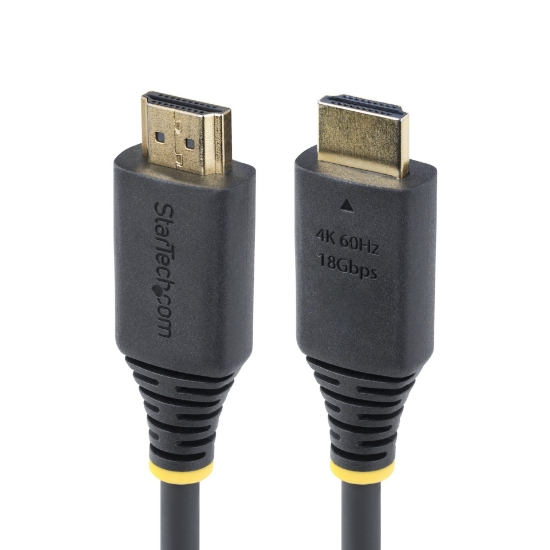 Image de StarTech.com Câble HDMI Haut Débit de 30cm Certifié Premium, 4K 60Hz/1440p 144Hz, HDR10/HDCP 2.2/ARC, 18Gbps, Cordon HDMI 2.0 UHD pour TV/Moniteur/Affichage, Gaine TPE