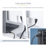Image de StarTech.com Câble HDMI Haut Débit de 30cm Certifié Premium, 4K 60Hz/1440p 144Hz, HDR10/HDCP 2.2/ARC, 18Gbps, Cordon HDMI 2.0 UHD pour TV/Moniteur/Affichage, Gaine TPE