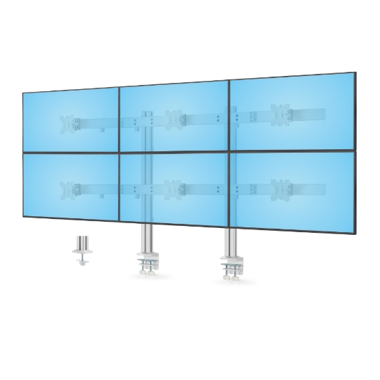 Afbeeldingen van StarTech.com 6-MONITOR-ARM-A flat panel bureau steun 81,3 cm (32") Wit