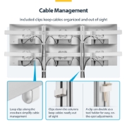 Afbeeldingen van StarTech.com 6-MONITOR-ARM-A flat panel bureau steun 81,3 cm (32") Wit
