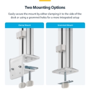 Afbeeldingen van StarTech.com 6-MONITOR-ARM-A flat panel bureau steun 81,3 cm (32") Wit