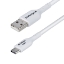Afbeeldingen van StarTech.com 3m USB-A naar USB-C Laadkabel, USB-A naar USB Type-C Oplaadkabel, Opladen & Synchroniseren, Fast Charge 3A, USB 2.0 Data Transfer Kabel, TPE Mantel, Wit