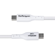 Image de StarTech.com Câble de Charge USB-A vers USB-C de 3m, Charge et Synchronisation, 3A, USB 2.0, Gaine TPE - Cordon de Charge USB Blanc