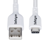 Image de StarTech.com Câble de Charge USB-A vers USB-C de 3m, Charge et Synchronisation, 3A, USB 2.0, Gaine TPE - Cordon de Charge USB Blanc