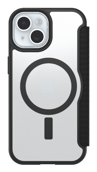 Afbeeldingen van OtterBox React Folio voor MagSafe Series voor Apple iPhone 16e/15/14/13, transparant/zwart