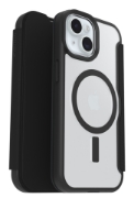 Afbeeldingen van OtterBox React Folio voor MagSafe Series voor Apple iPhone 16e/15/14/13, transparant/zwart