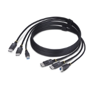 Picture of StarTech.com 6ft (1.8m) Dual-DisplayPort and USB 5Gbps KVM Cable, 4K 60Hz, Universally Compatible DP 1.2/USB 3.0 Combo Cable for Dual-Monitor KVM Switches