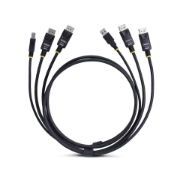 Picture of StarTech.com 6ft (1.8m) Dual-DisplayPort and USB 5Gbps KVM Cable, 4K 60Hz, Universally Compatible DP 1.2/USB 3.0 Combo Cable for Dual-Monitor KVM Switches