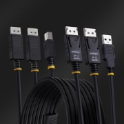 Picture of StarTech.com 6ft (1.8m) Dual-DisplayPort and USB 5Gbps KVM Cable, 4K 60Hz, Universally Compatible DP 1.2/USB 3.0 Combo Cable for Dual-Monitor KVM Switches