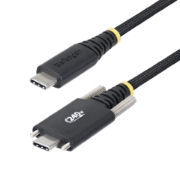Image de StarTech.com Câble de Charge USB-C de 3m, Verrouillage par Vis Latérale, 240 W (5A) PD EPR, Gaine en Silicone avec Nylon Tressé, Câble de Charge USB 2.0, Certifié USB-IF, Cordon de Charge USB-C Robuste
