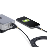 Image de StarTech.com Câble de Charge USB-C de 3m, Verrouillage par Vis Latérale, 240 W (5A) PD EPR, Gaine en Silicone avec Nylon Tressé, Câble de Charge USB 2.0, Certifié USB-IF, Cordon de Charge USB-C Robuste