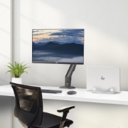 Picture of StarTech.com Desk Mount Monitor Arm, Up To 32" Display, Max 22lb/10kg, VESA 75x75/100x100, C-Clamp, Fully Articulating, Mechanical Spring, TAA-compliant
