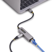 Afbeeldingen van StarTech.com 2.5GbE USB-C naar Ethernet Adapter, 100W PD Pass-Through, NBASE-T NIC, USB 3.0 Type-C 2.5/1G Multi Speed Netwerk, Thunderbolt Compatibel, Windows & Mac